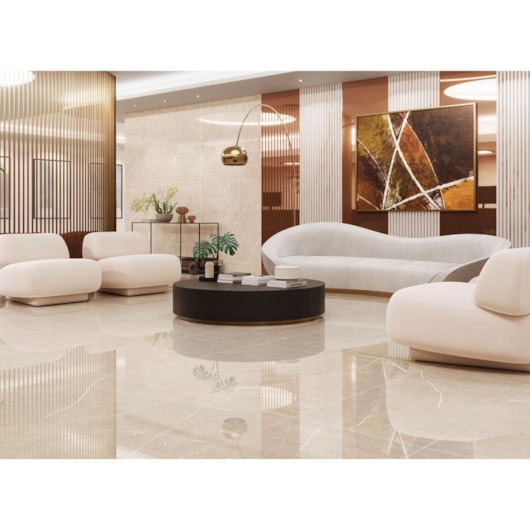 Porcelanato Embramaco Pulpis Light Lux Plus Polido 82x82cm Retificado - Imagem principal - 2f1d7344-3357-4e5d-8f4e-c4fa42835c7c