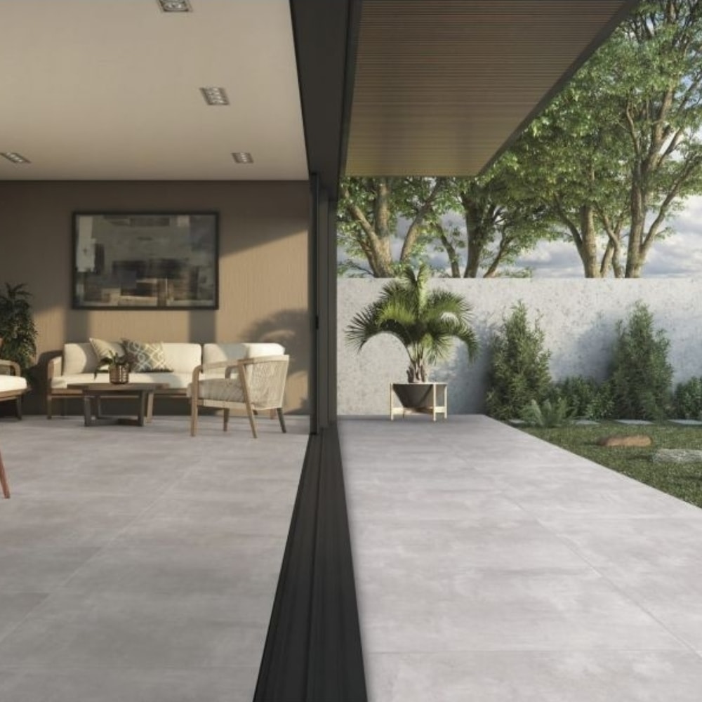Porcelanato Embramaco Soft Concret Out 83037 Cinza Externo 83x83cm