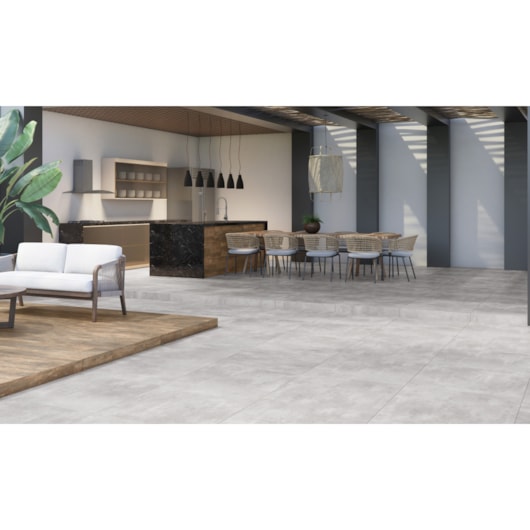 Porcelanato Embramaco Soft Concret Out 83037 Cinza Externo 83x83cm Retificado  - Imagem principal - d609c1be-04ee-4f15-a26d-3b9dbacaf37d