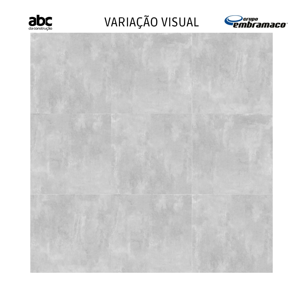 Porcelanato Embramaco Soft Concret Out 83037 Cinza Externo 83x83cm
