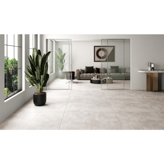 Porcelanato Embramaco Soft Concret Plus Cinza 83029 Acetinado 83x83cm Retificado - Imagem principal - d23e3675-4822-462f-947a-34b3e6e00f52