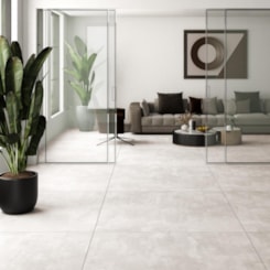 Porcelanato Embramaco Soft Concret Plus Cinza Acetinado 83x83cm Retificado