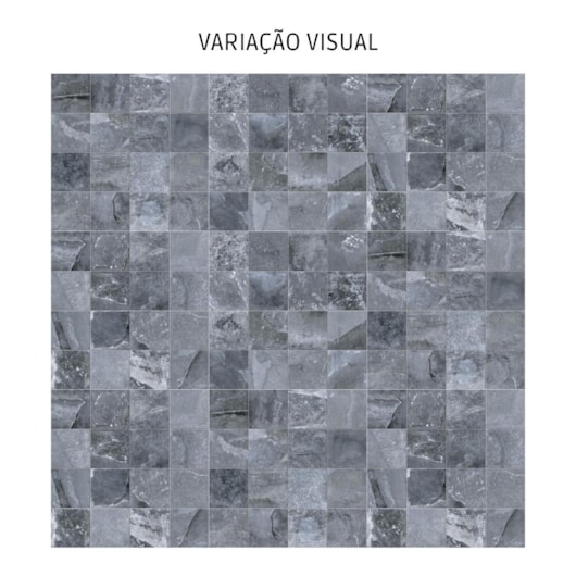 Porcelanato Embramaco Stone Vulcânico Blue 61,8x61,8cm Retificado - Imagem principal - 0838182d-8d10-4373-9854-b7b28a6af1c5