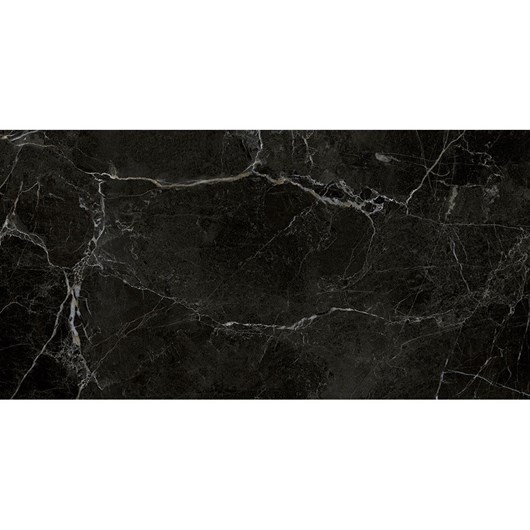 Porcelanato Esmaltado 60x120cm Retificado Venato Black Polido Roca - Imagem principal - 4ad3118d-4339-452b-9af4-98993ce621c2
