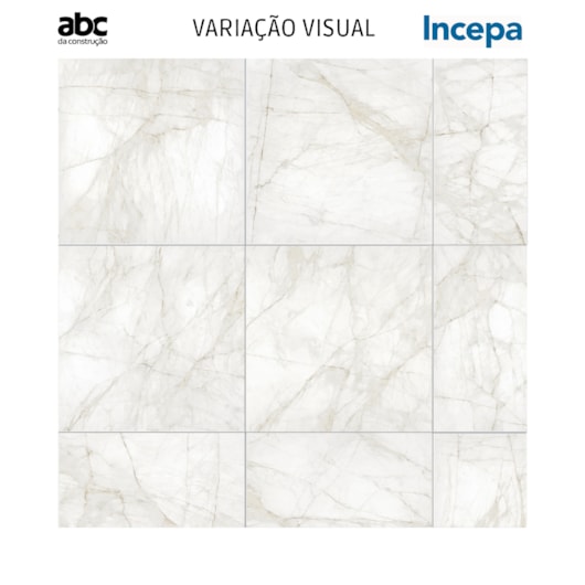 Porcelanato Incepa Marmo Real Acetinado 90x90cm Retificado  - Imagem principal - e6c9b669-bf77-4604-8dd3-1e09a4d38549