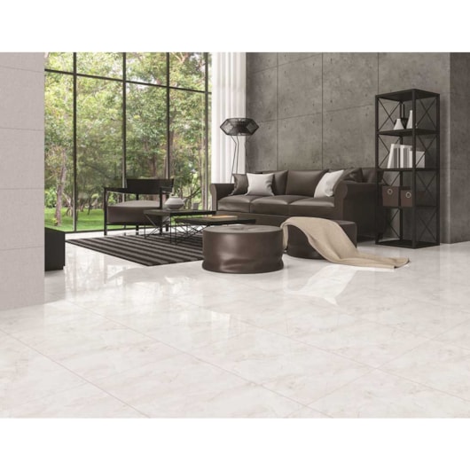 Porcelanato Incepa Marmo Real Polido 90x90cm Retificado - Imagem principal - a159528b-e86d-426f-af5a-37823b0fa02c