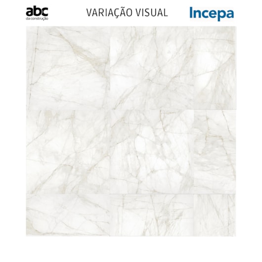 Porcelanato Incepa Marmo Real Polido 90x90cm Retificado - Imagem principal - 29c063c2-05e7-4cb7-a8e4-b973d2067878