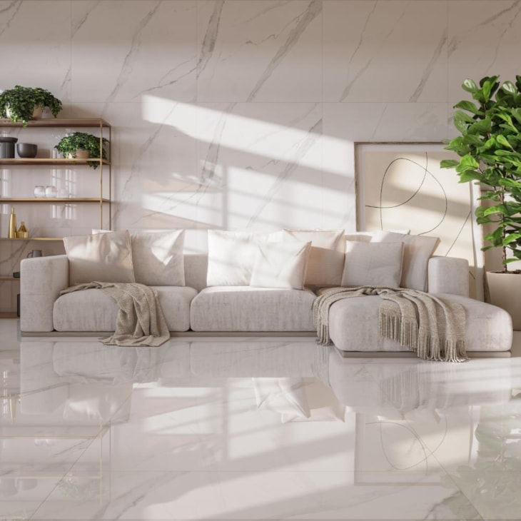 Porcelanato Incesa Calacata Imperial Polido 120x120cm Retificado