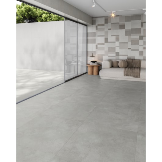 Porcelanato Incesa Detroid Gray Cetim 90x90cm Retificado - Imagem principal - 2468cec9-c1bc-4f5c-89ab-d96500c3674e