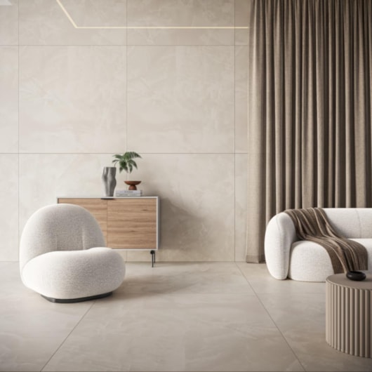 Porcelanato Incesa Dream Off White Polido 80x80cm Retificado - Imagem principal - 0f84e573-562c-4d59-970c-63d050f53f14