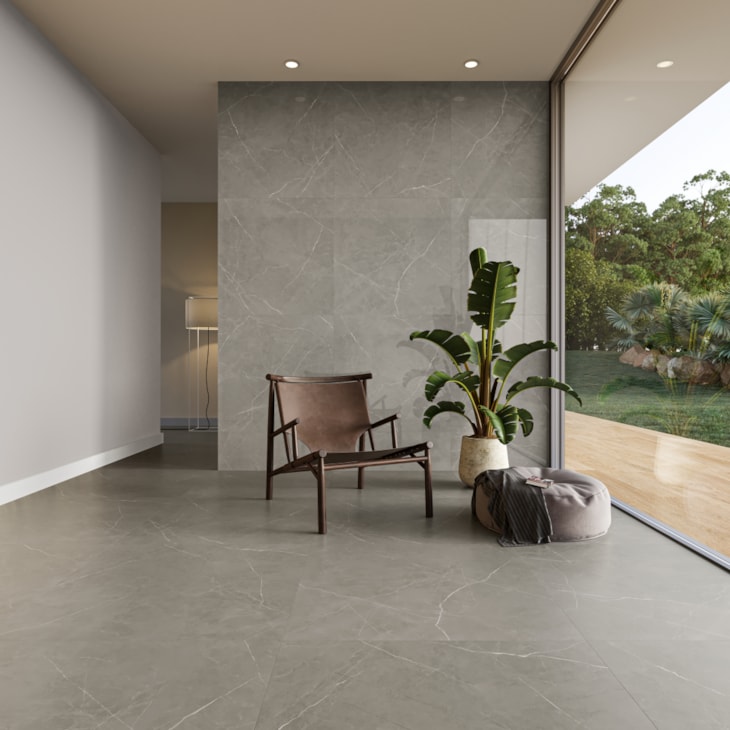 Porcelanato Incesa Essence Cinza Polido 80x80cm Retificado