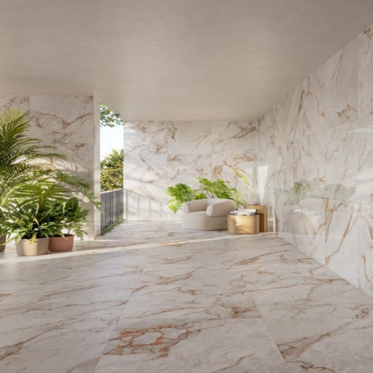 Porcelanato Incesa Marmo Gold Cetim 90x90cm Retificado - Imagem principal - f0d3848d-0e1d-47b6-9ec0-c0926b4aa467