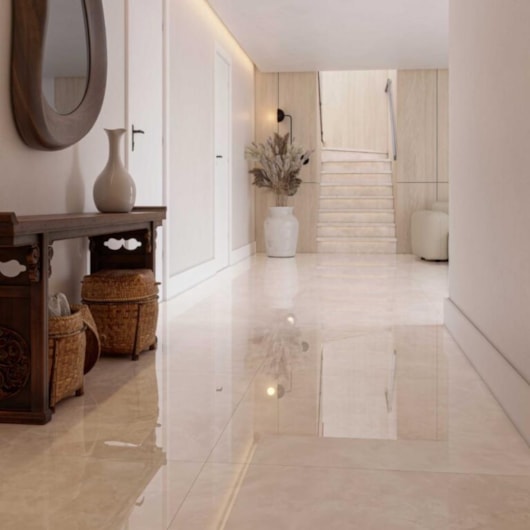 Porcelanato Incesa Olimpo Bege Polido 90x90cm Retificado - Imagem principal - 3a42e9f7-3c4e-4c8f-adee-4ccb30e4042c