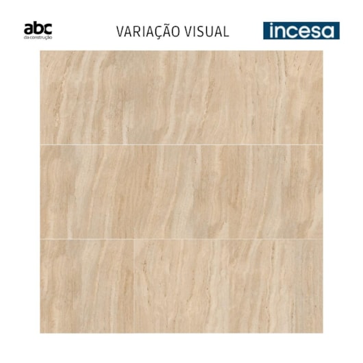 Porcelanato Incesa Travertino Bege Cetim Acetinado 80x80cm Retificado - Imagem principal - 00d186d6-d8db-48c0-8c70-f9a23b61d60f