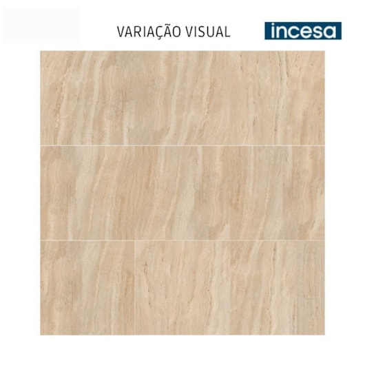 Porcelanato Incesa Travertino Bege Cetim Acetinado 80x80cm Retificado - Imagem principal - 5dd9e3f9-f6f0-431a-8dfe-95fe787a9719