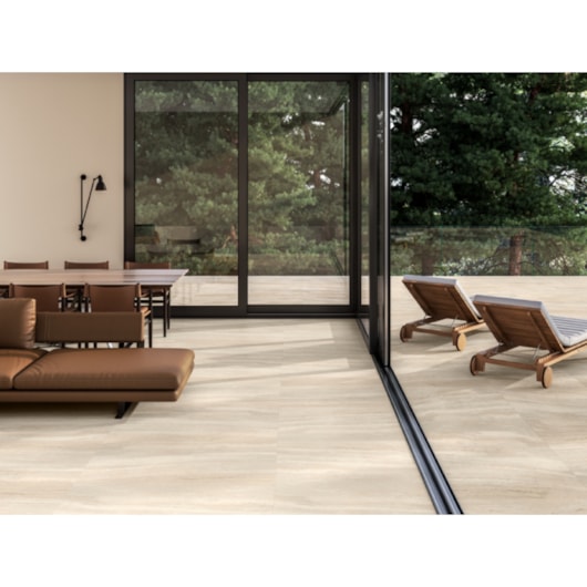 Porcelanato Incesa Travertino Bege Externo 80x80cm Retificado - Imagem principal - ccd81dbe-fa51-46e9-9969-0794a3c097bb