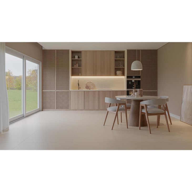 Porcelanato Opus Max Everest Acetinado Beige 71x71cm Retificado