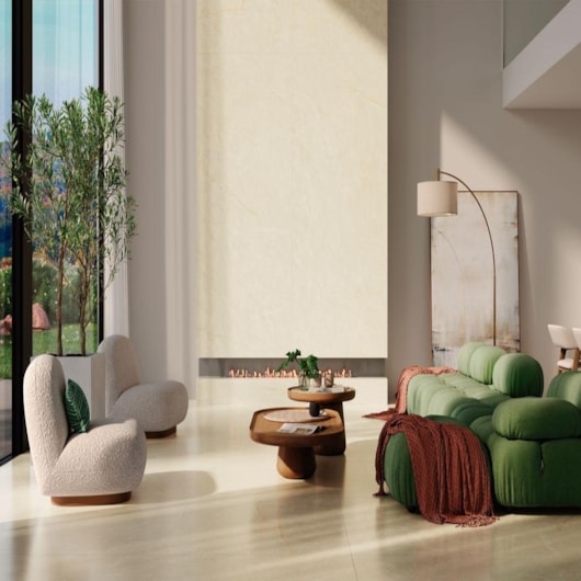 Porcelanato Portinari Avório Gold Ofw Acetinado 120x270cm Retificado - Imagem principal - 39fb4e7d-bc11-453c-a9f5-e811fc11cafa