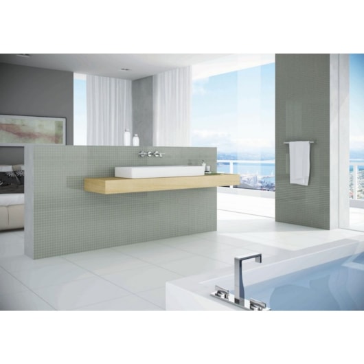 Porcelanato Portinari Bianco Natural 58,4x58,4cm Retificado - Imagem principal - 9d163969-4207-4094-8994-4900e8c99025