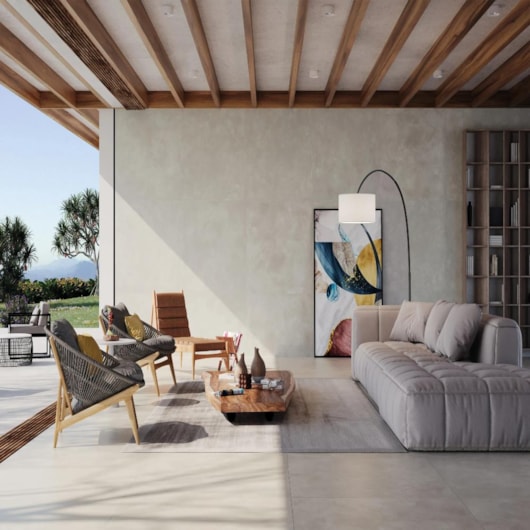 Porcelanato Portinari Bronx Sgr Natural 90x90cm Retificado - Imagem principal - 2204a50d-4ee5-4f57-87b4-65c3c5dbc242