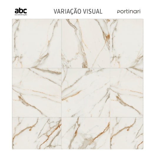 Porcelanato Portinari Canova Calacata Wh Natural 100x100cm Retificado - Imagem principal - c3e07344-22a5-42a0-88c1-181c29e6e35f
