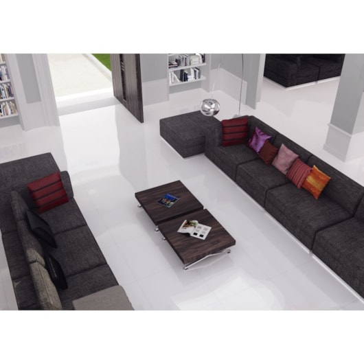 Porcelanato Portinari Croma Branco Natural 87,7x87,7cm Retificado - Imagem principal - 879ad70e-8769-4d04-ba45-6bb462716477