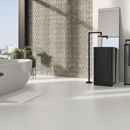 Porcelanato Portinari Croma Branco Natural 87,7x87,7cm Retificado - Imagem principal - 79b63dae-783b-4d01-8945-a0d9244a4b11