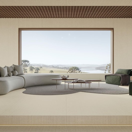 Porcelanato Portinari Limestone Eterna Rigatto Soft Beige Dd Acetinado 120x270cm Retificado - Imagem principal - 0a070759-8ff2-4465-8754-e769c236135f