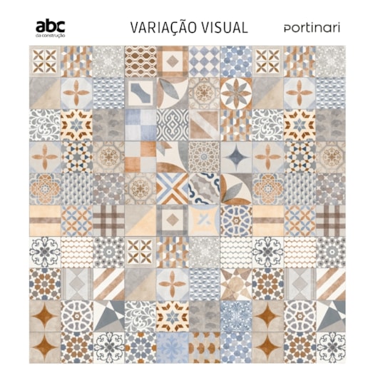 Porcelanato Portinari Lisboa Hd Mix Acetinado 58,4x58,4cm Retificado - Imagem principal - ac826f72-1cf8-4f4a-a858-9c907a2235c8