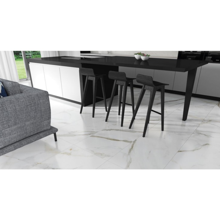 Porcelanato Portinari Lumina Wh Natural 58,4x117cm Retificado