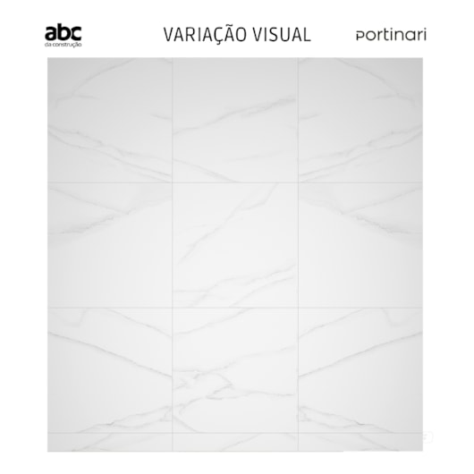 Porcelanato Portinari Lumina Wh Polido 100x100cm Retificado - Imagem principal - a9610b73-1746-4cc9-a792-51d574a7a359