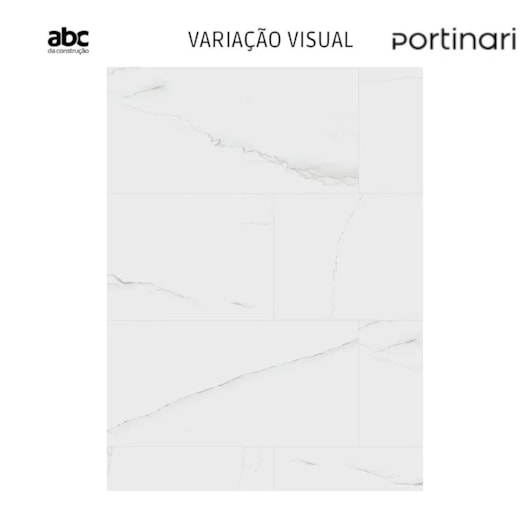 Porcelanato Portinari Lumina Wh Polido 60x120cm Retificado - Imagem principal - 632193eb-b21b-408f-b65e-dd208ba47dd3