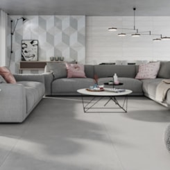 Porcelanato Portinari Munich Sgr Natural 100x100cm Cinza Retificado