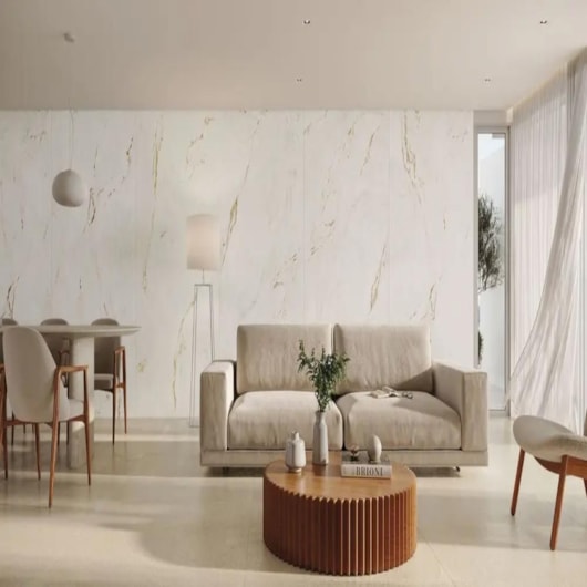 Porcelanato Portinari Parana Gold Wh Natural 120x120cm Retificado - Imagem principal - 49ced332-4f59-493e-80f3-382583c25f12