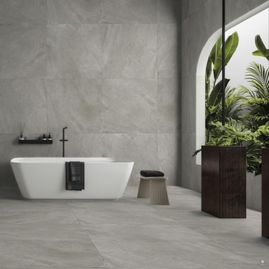 Porcelanato Portinari Scultore Grigio Polido 120x120cm Retificado - Imagem principal - 5da17df4-0dee-41b9-8d50-3ec6cd9bc581