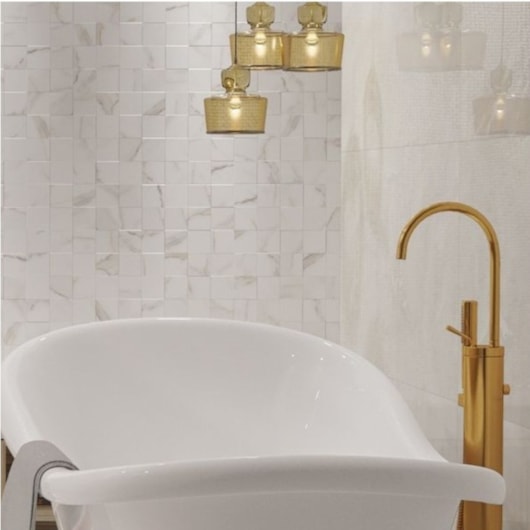 Porcelanato Portinari Simetria Marble WH 58,4x58,4cm Retificado - Imagem principal - 0dd86dcb-453f-4532-b9a4-e5a89760ef19
