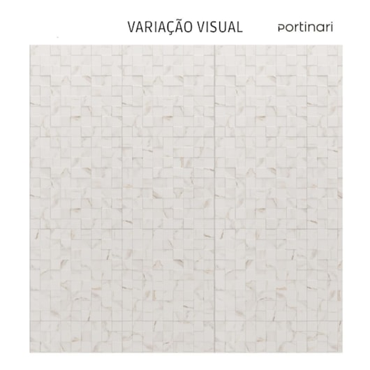 Porcelanato Portinari Simetria Marble WH 58,4x58,4cm Retificado - Imagem principal - 5919e7c2-947d-4876-a97a-b0df65a0625a