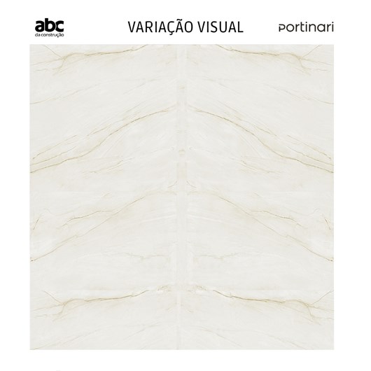 Porcelanato Portinari Solene White Natural 120x120cm Mármore Retificado  - Imagem principal - 9bb19d12-d44b-429e-8933-288d2f9a3b0a