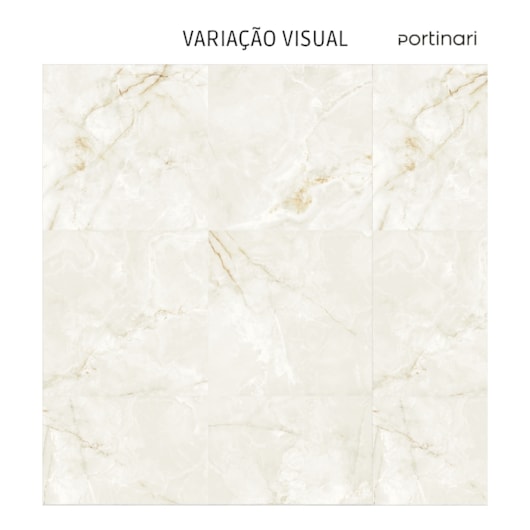 Porcelanato Portinari Timeless Wh Polido 100x100cm Retificado - Imagem principal - 411cb3c2-782d-4537-b62c-62a617eae37e