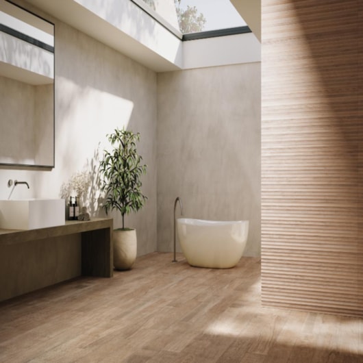 Porcelanato Portobello Arca Nordic Natural 20x120cm Retificado - Imagem principal - 7c6a3ad8-0859-4f8b-8120-f6e3f9c980bf