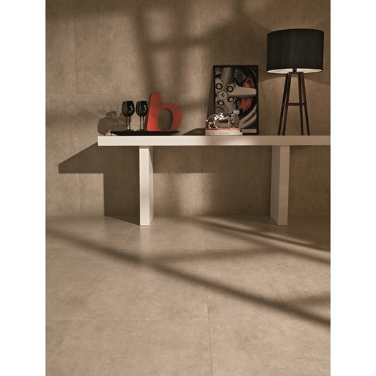 Porcelanato Portobello Broadway Cement Natural 90x90cm Cinza Retificado  - Imagem principal - 0a3fcf35-1d86-4a72-bc54-6726156a4139