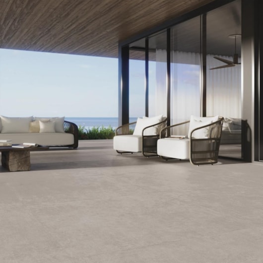 Porcelanato Portobello Cape Cod Mist St Externo 120x120cm Retificado - Imagem principal - 956b41c7-8efc-4059-a3d1-e20289f2b8a9