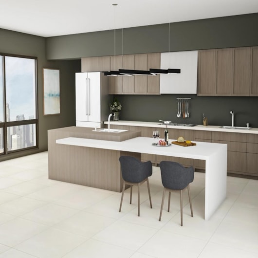 Porcelanato Portobello Hit Off White Natural 90x90cm Retificado - Imagem principal - 8f1e7a29-9702-46f3-9d5d-413cdfa2c30c