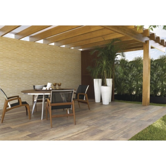 Porcelanato Portobello Ibirapuera Mix Madeira Externo 20x120cm Retificado  - Imagem principal - 4ea18908-a025-4297-9626-ee9c0662c550