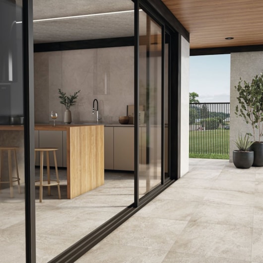 Porcelanato Portobello Moss Greige Externo 90x90cm Retificado - Imagem principal - 82517091-77ab-4887-957c-b1dee31e1e74
