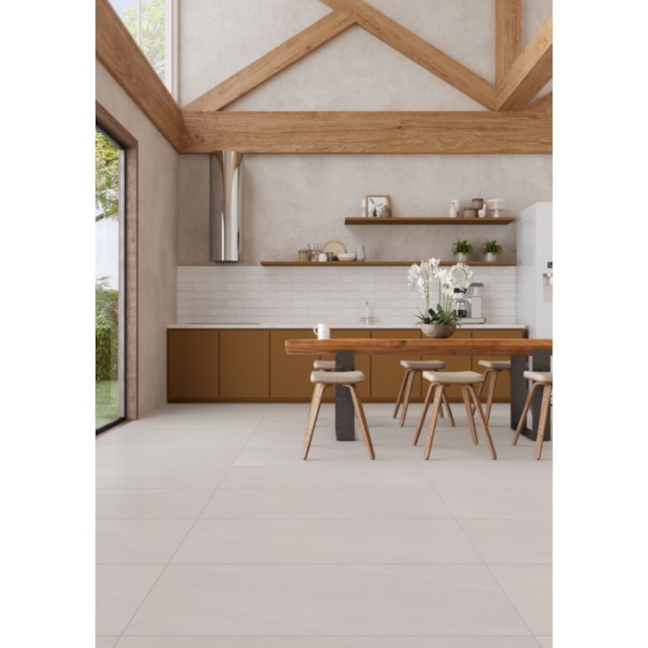 Porcelanato Retificado 60x120cm Khali Off White Acetinado A Eliane