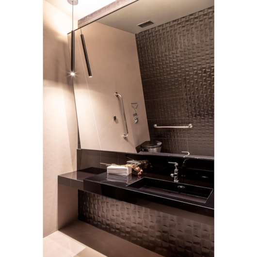 Porcelanato Retificado Bloc Dark Polido Eliane 80x160 cm - Imagem principal - a72905be-52a9-41b1-aaf6-a7e7d75013f2