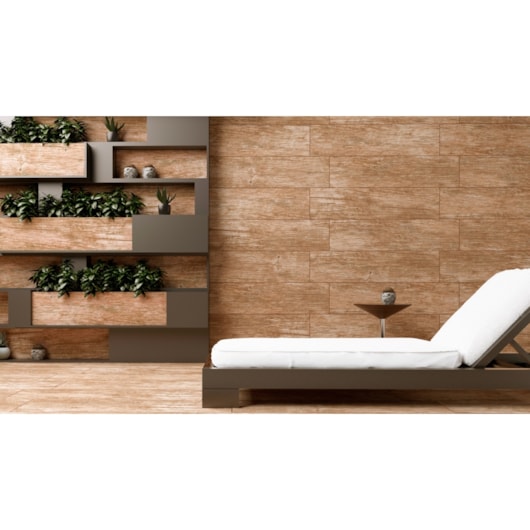 Porcelanato Retificado Castano Peppe Externo A Villagres 24,5x100 cm - Imagem principal - 2085841c-1fe8-4059-9933-7d8526a88b4d