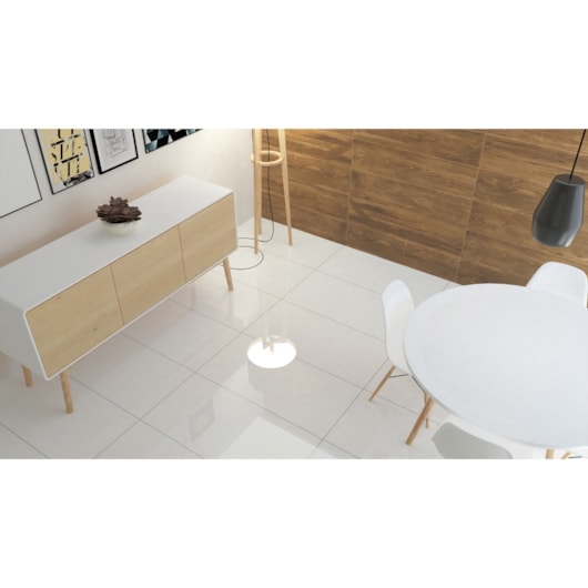 Porcelanato Retificado Clean Acetinado A Villagres 63x108 cm - Imagem principal - 492635e4-05cb-4cfa-b1be-fdec22e0684d