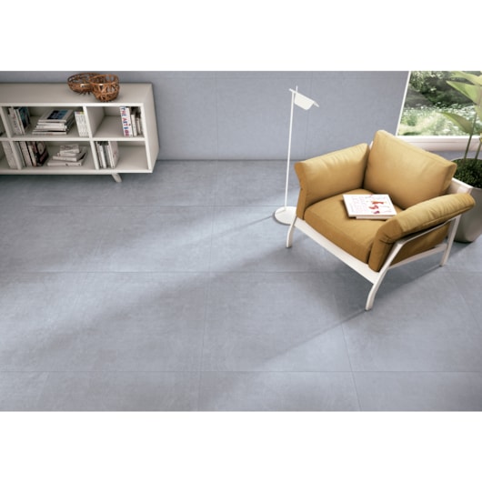 Porcelanato Retificado Duo Concret Gris Acetinado 7mm A Incepa 90x90 cm - Imagem principal - 802379bb-e8db-4df0-8788-c68725cf36dd